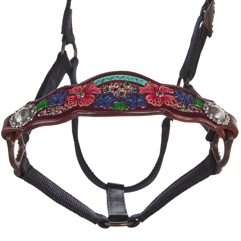 Kk Leathers Hawaiian Floral Bronc Halter