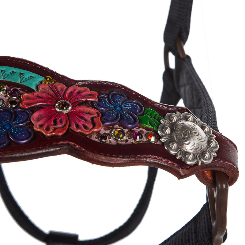 Kk Leathers Hawaiian Floral Bronc Halter