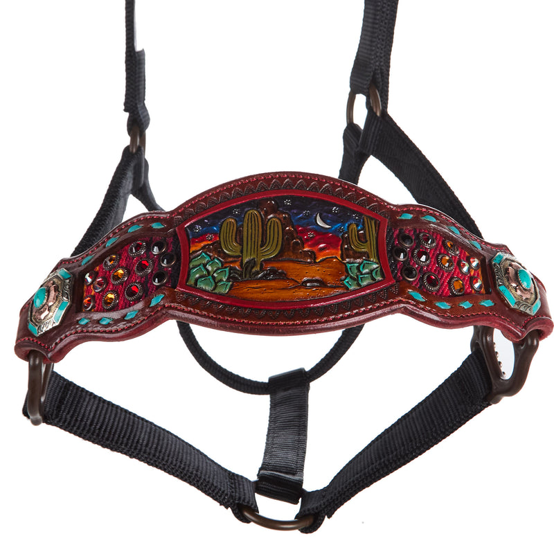 Kk Leathers Red Serape Desert Bronc Halter