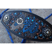 Kk Leathers Royal Blue War Horse Bronc Noseband Rope Halter