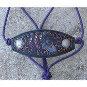 Kk Leathers Purple War Horse Bronc Noseband Rope Halter