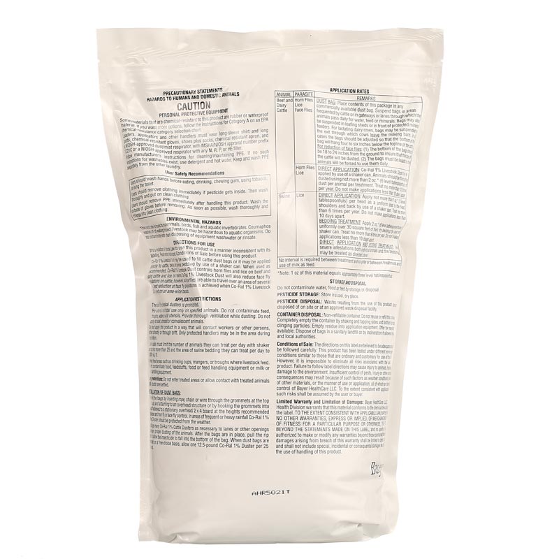Bayer Co-Ral 1% Livestock Dust 12.5lb
