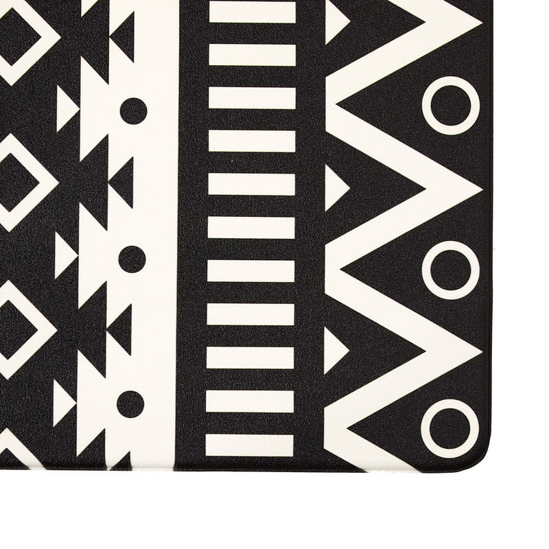 Rod's True Western Black and White Southwest Anti-Fatigue Kitchen Floor Mat