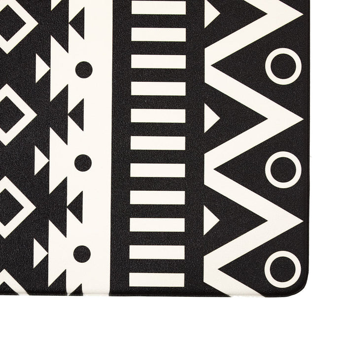 Rod's True Western Black and White Southwest Anti-Fatigue Kitchen Floor Mat