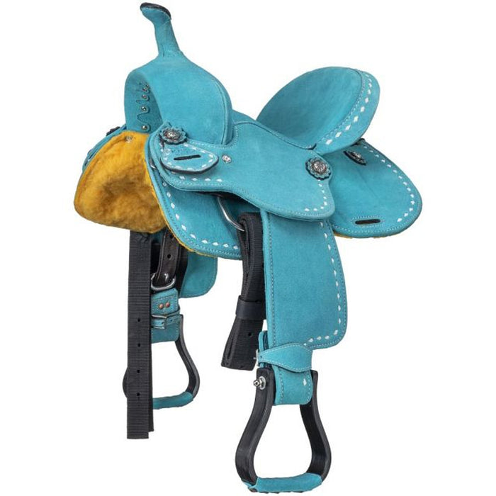 Tough 1 King Series Youth Stratford Suede Barrel Saddle
