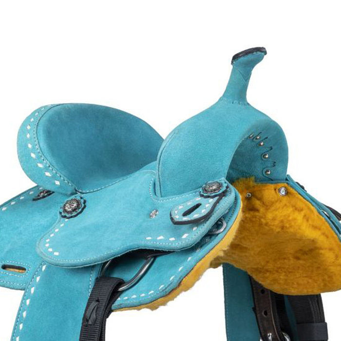 Tough 1 King Series Youth Stratford Suede Barrel Saddle