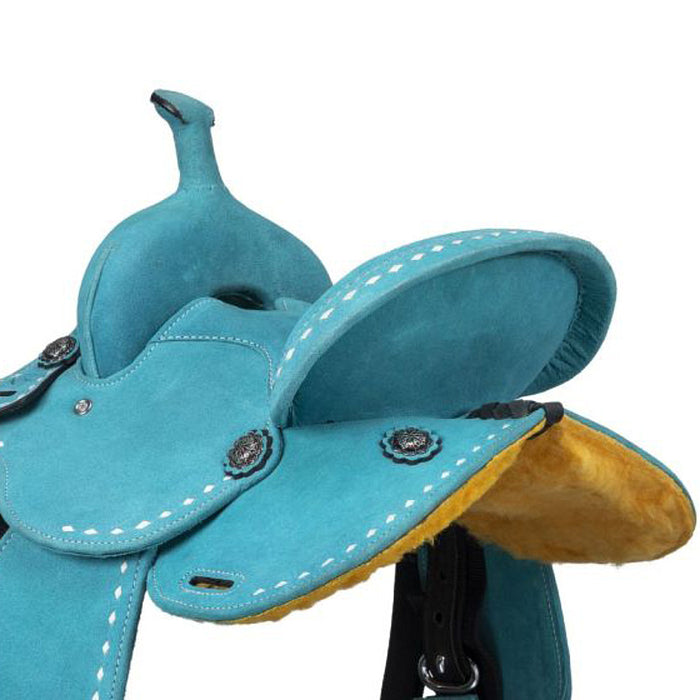 Tough 1 King Series Youth Stratford Suede Barrel Saddle