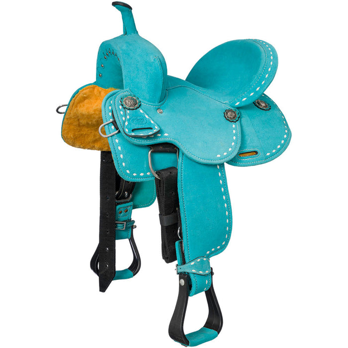 【希少‼】SOFFATTI Professionale SADDLE ブルー Tough 1 King Series Youth Stratford Suede Barrel Saddle