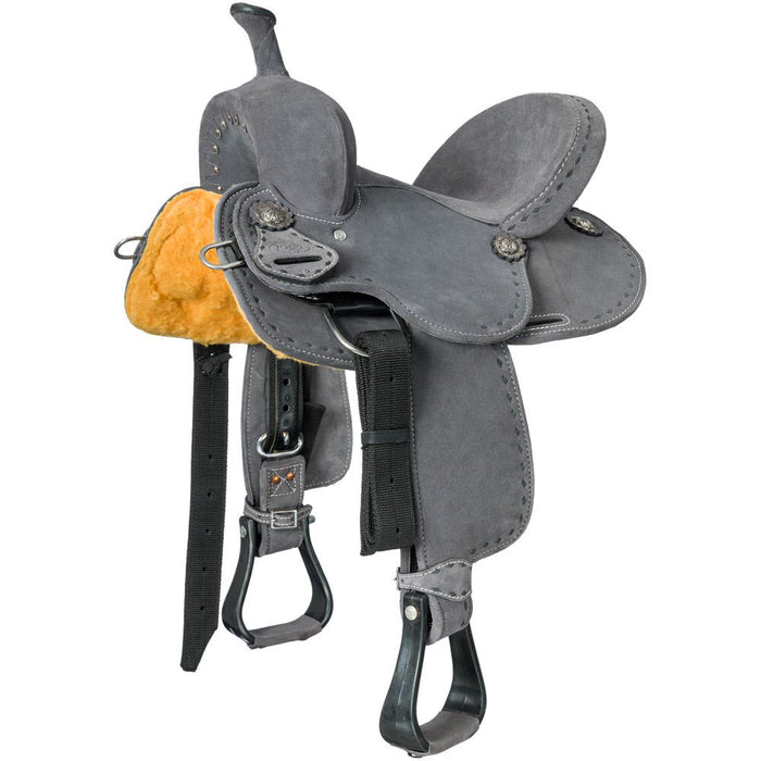 Tough 1 King Series Youth Stratford Suede Barrel Saddle