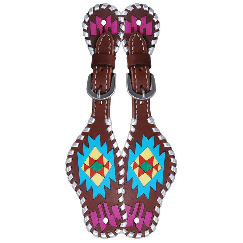 Rafter T Ranch Company Painted Aztec Youth Spur Straps