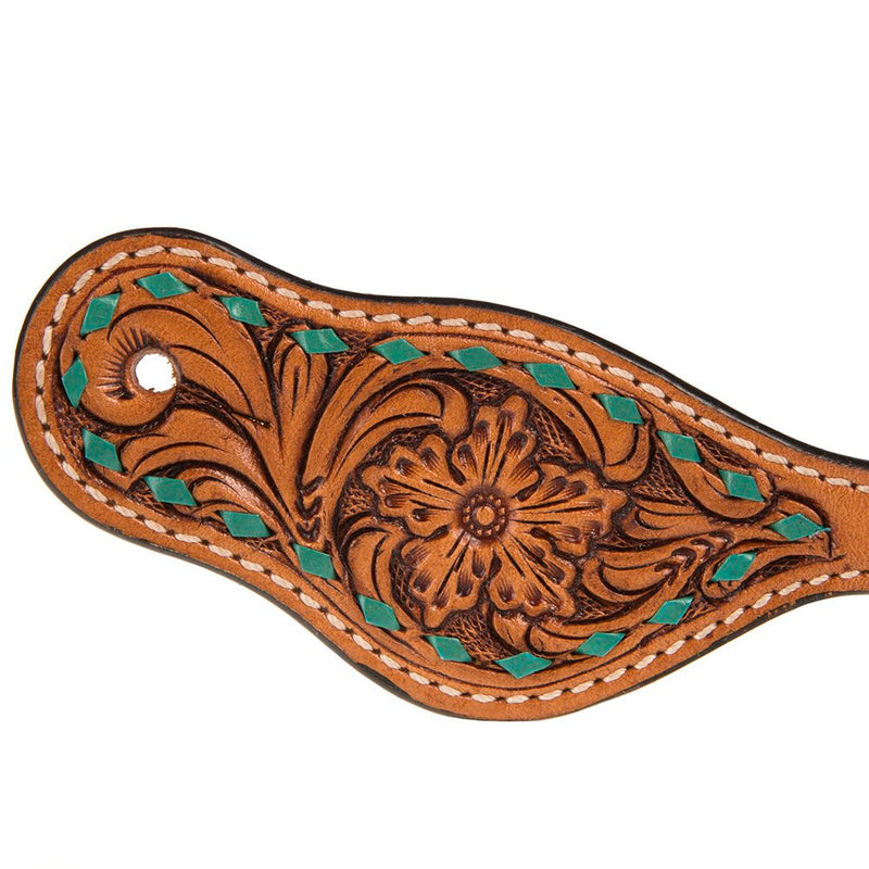 Rafter T Ranch Company Youth Floral Spur Strap with Buckstitching