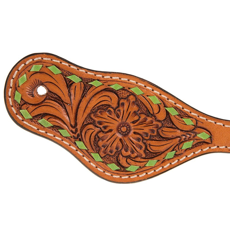 Rafter T Ranch Company Youth Floral Spur Strap with Buckstitching