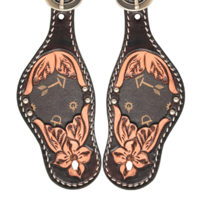 Rafter T Ranch Company Kids Youth Arrows Inlay Spur Straps