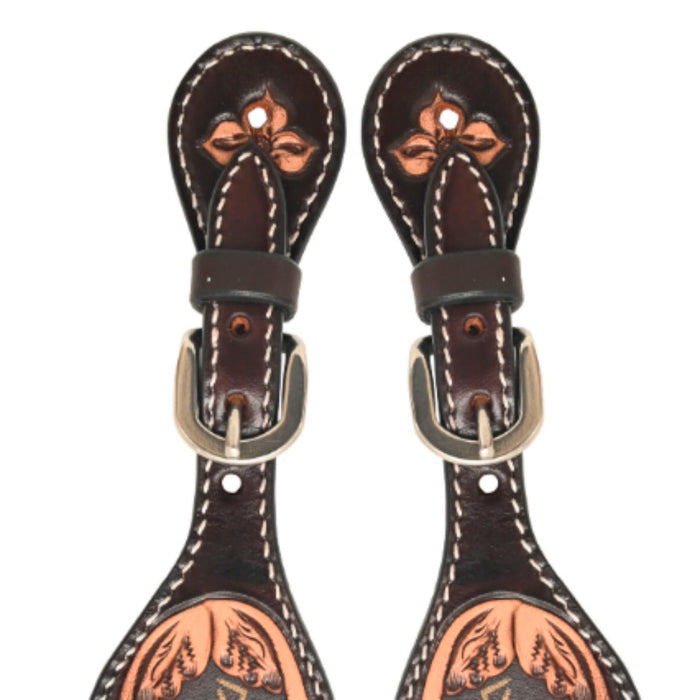 Rafter T Ranch Company Kids Youth Arrows Inlay Spur Straps
