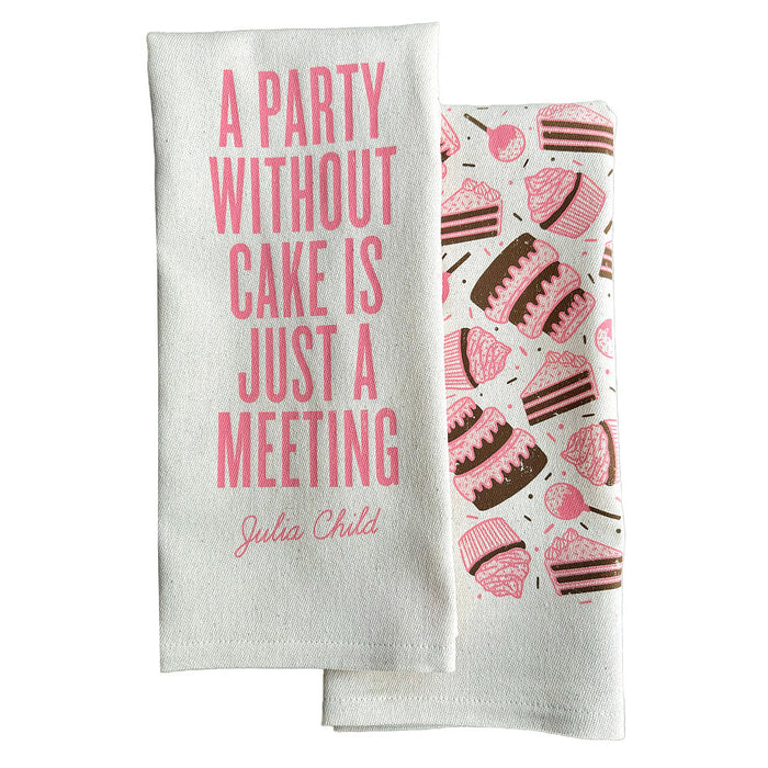 Southern Fried Designs A Party Without Cake Is A Meeting Kitchen Towel