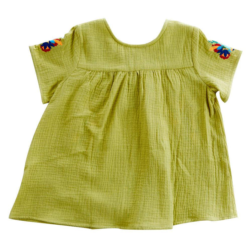 See And Be Seen Girl's Floral Embroidered Short Sleeve Top