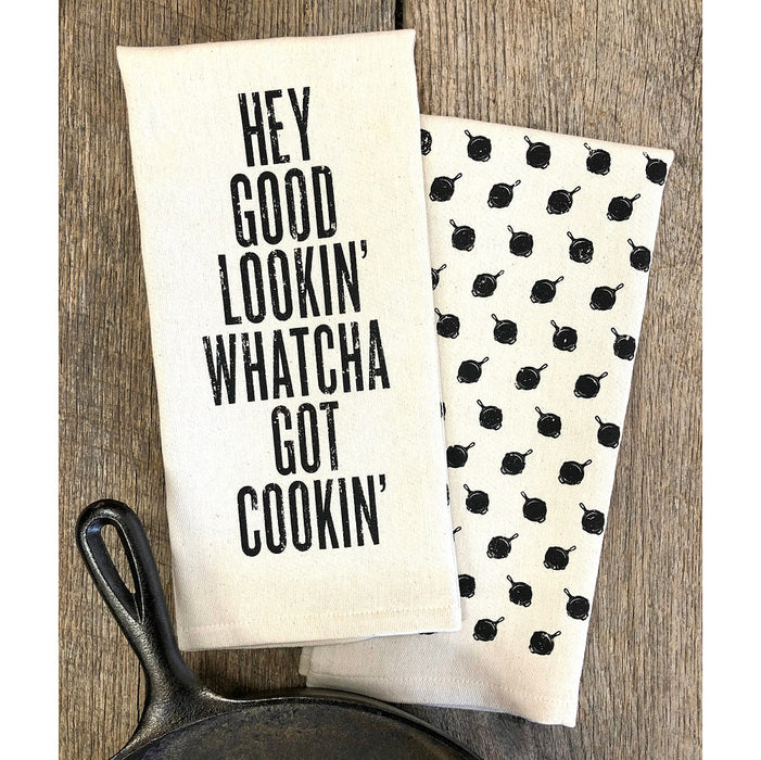 Southern Fried Designs Hey Good Lookin Whatcha Cookin Kitchen Towel
