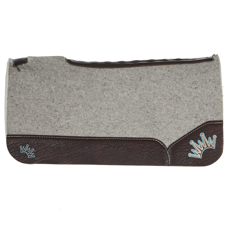 Best Ever Pads Kush Chocolate Elephant with Light Blue Crown Saddle Pad