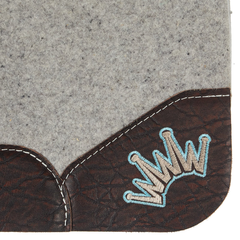 Best Ever Pads Kush Chocolate Elephant with Light Blue Crown Saddle Pad