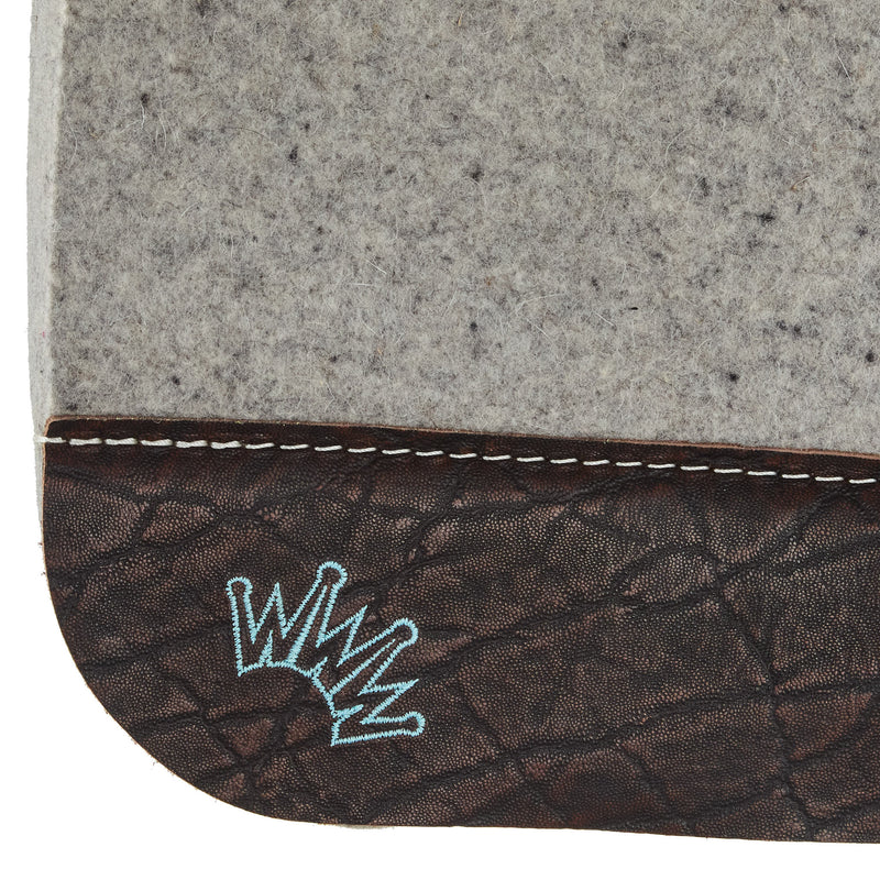Best Ever Pads Kush Chocolate Elephant with Light Blue Crown Saddle Pad
