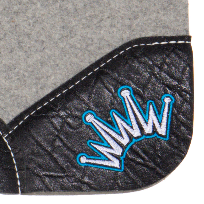 Best Ever Pads Kush 1 Inch Felt Saddle Pad with Black Elephant Wear Leathers