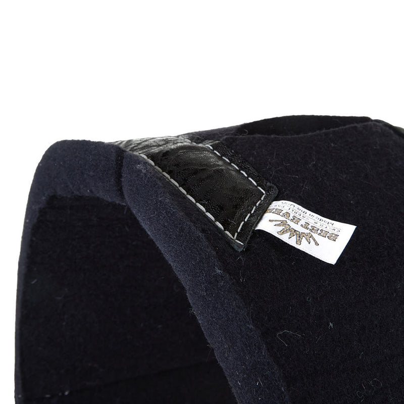 Best Ever Pads 1in Black Kush Saddle Pad with Elephant Wear Leathers and Silver Crown