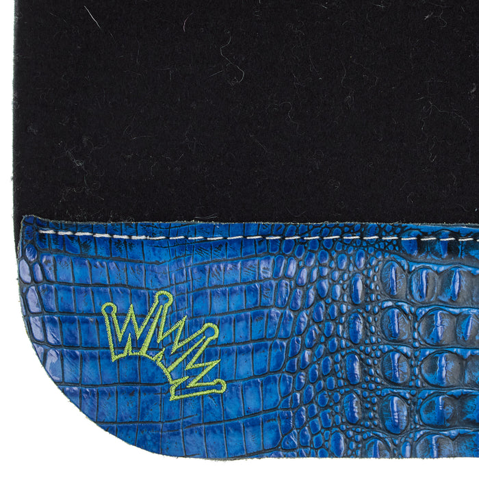 Best Ever Pads Kush Blue Gator Dark Orange Crown Saddle Pad