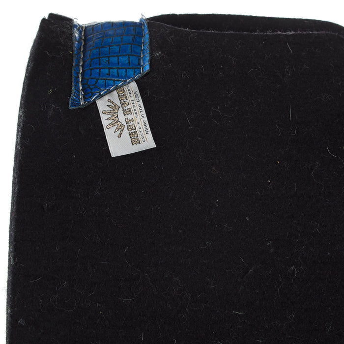 Best Ever Pads Kush Blue Gator Dark Orange Crown Saddle Pad