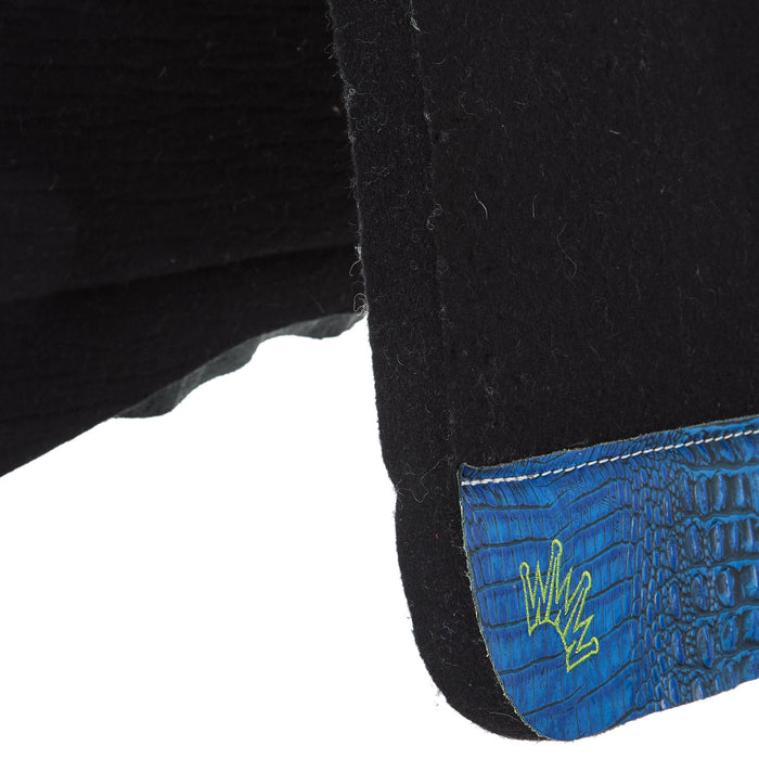 Best Ever Pads Kush Blue Gator Dark Orange Crown Saddle Pad