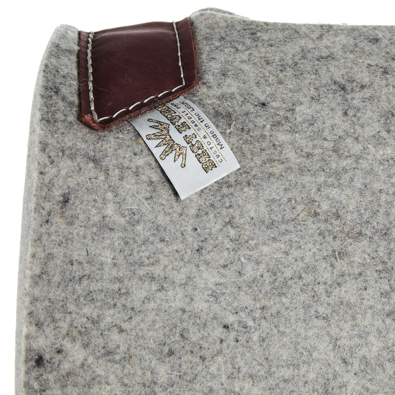 Best Ever Pads Kush 1 Inch Felt Saddle Pad with Burgundy Oiled Wear Leathers