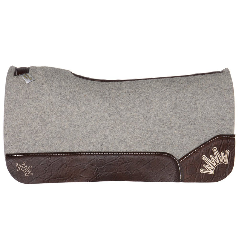 Best Ever Pads Kush 1 Inch Felt Saddle Pad with Chocolate Elephant Wear Leathers