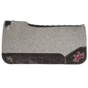 Best Ever Pads Kush Chocolate Floral Burgundy Felt Saddle Pad