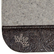 Best Ever Pads Kush Chocolate Floral Burgundy Felt Saddle Pad