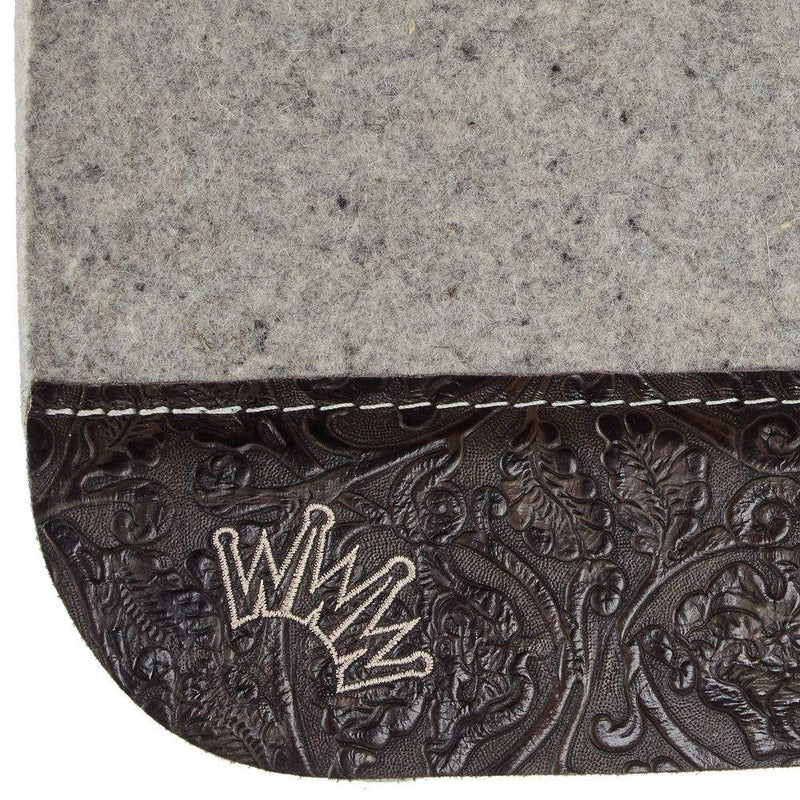 Best Ever Pads Kush Chocolate Floral Burgundy Felt Saddle Pad
