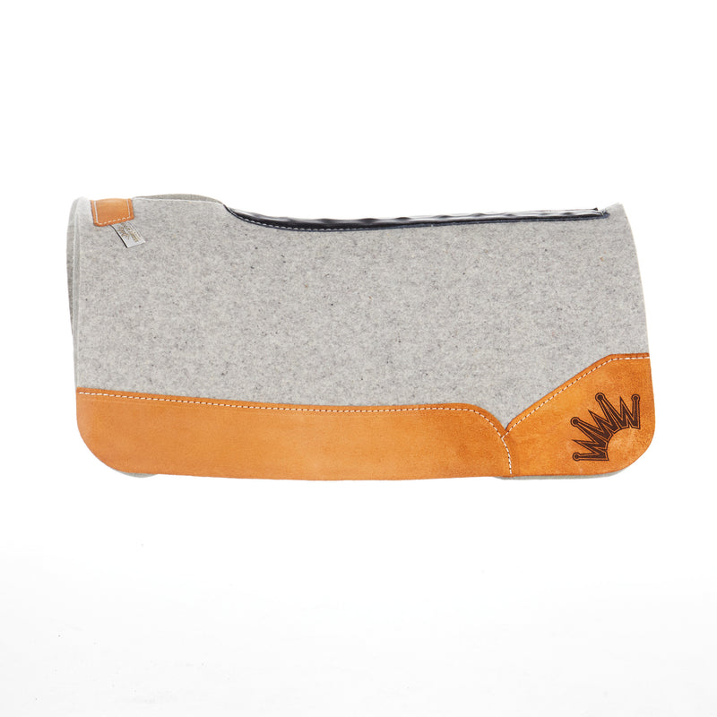 Best Ever Pads Kush 1 Inch Felt Saddle Pad with Roughout Wear Leathers