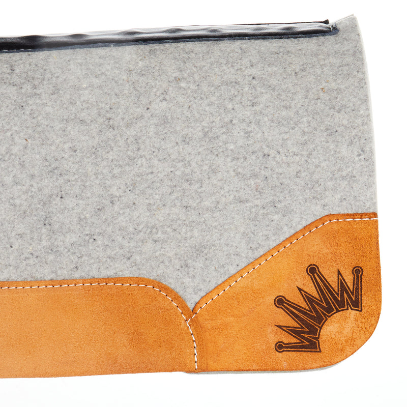 Best Ever Pads Kush 1 Inch Felt Saddle Pad with Roughout Wear Leathers