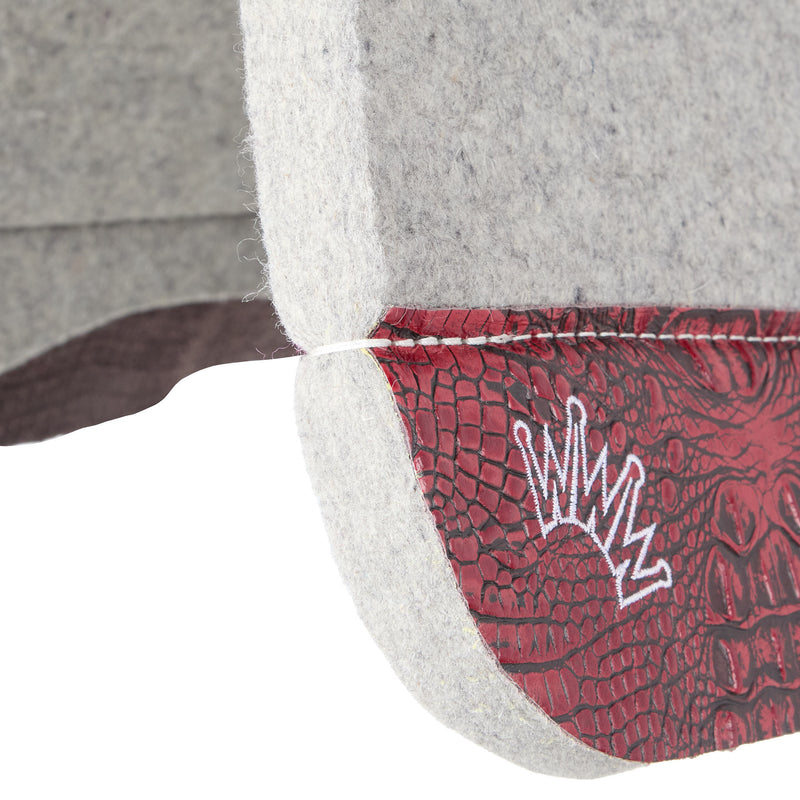 Best Ever Pads Kush 1in Felt Saddle Pad with Red Black Gator Wear Leathers
