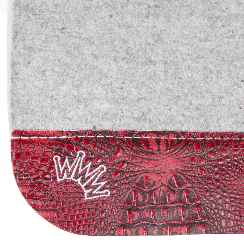 Best Ever Pads Kush 1in Felt Saddle Pad with Red Black Gator Wear Leathers