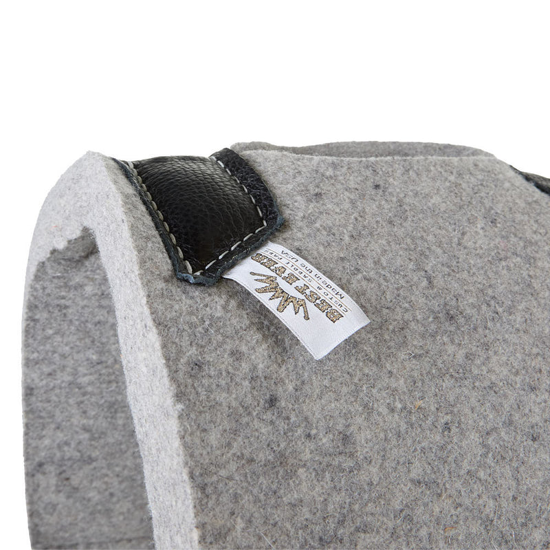 Best Ever Pads 1in Gray Kush Saddle Pad with Royal Blue Crown