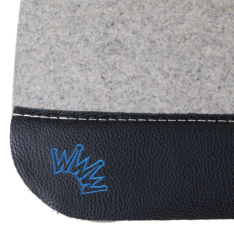 Best Ever Pads 1in Gray Kush Saddle Pad with Royal Blue Crown