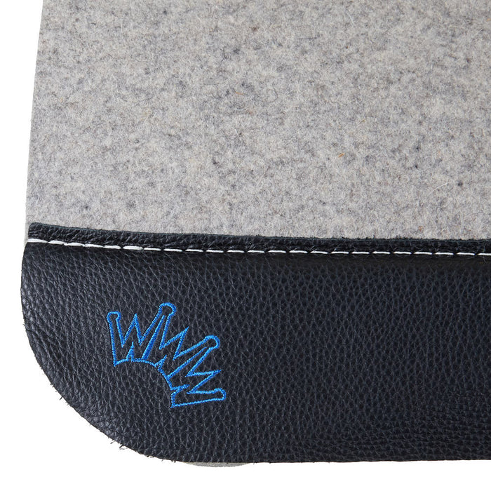 Best Ever Pads 1in Gray Kush Saddle Pad with Royal Blue Crown