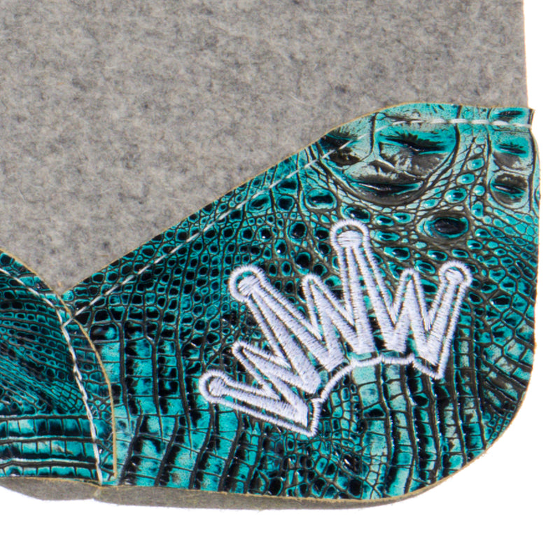 Best Ever Pads Kush 1 Inch Felt Saddle Pad with Turquoise Crocodile Wear Leathers