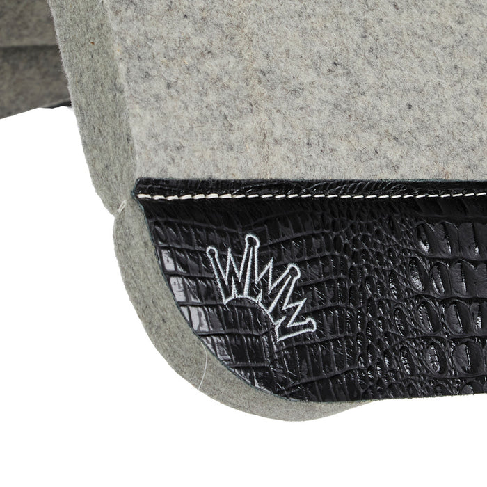Best Ever Pads Kush 1 1/4in Felt Saddle Pad with Black Gator Wear Leathers