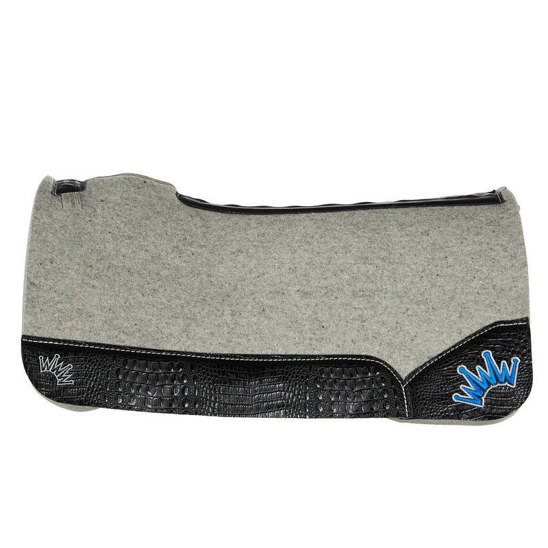 Best Ever Pads Kush 1 1/4in Felt Saddle Pad with Black Gator Wear Leathers