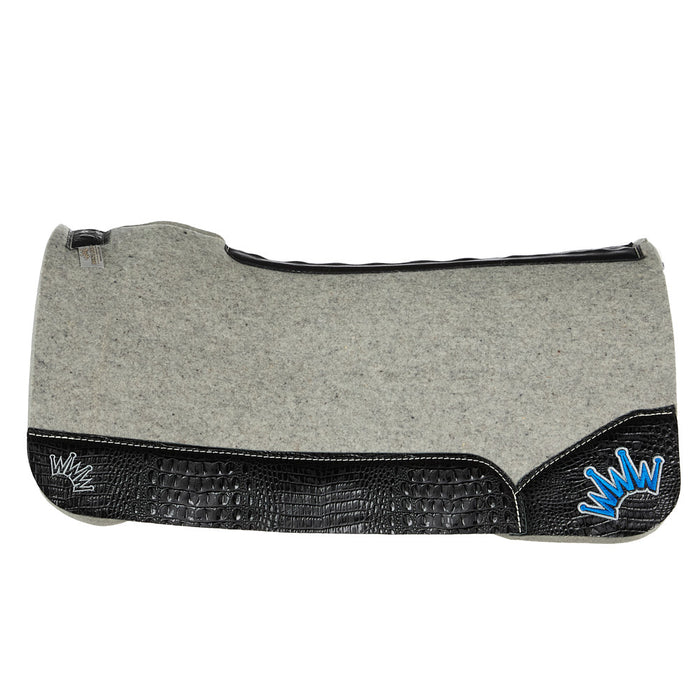 Best Ever Pads Kush 1 1/4in Felt Saddle Pad with Black Gator Wear Leathers