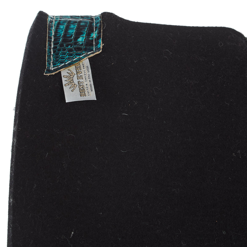 Best Ever Pads Kush Turquoise Gator with Crystals Black Felt Pad