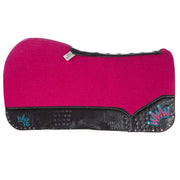 Best Ever Pads Kush Black Gator Hot Pink Felt Wither Relief Saddle Pad