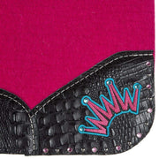 Best Ever Pads Kush Black Gator Hot Pink Felt Wither Relief Saddle Pad