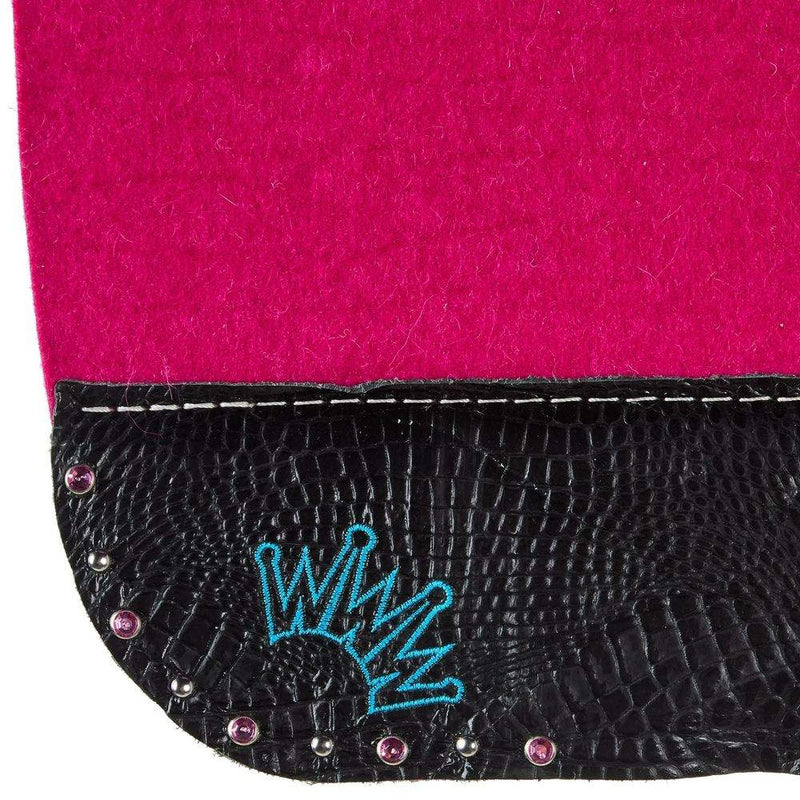 Best Ever Pads Kush Black Gator Hot Pink Felt Wither Relief Saddle Pad