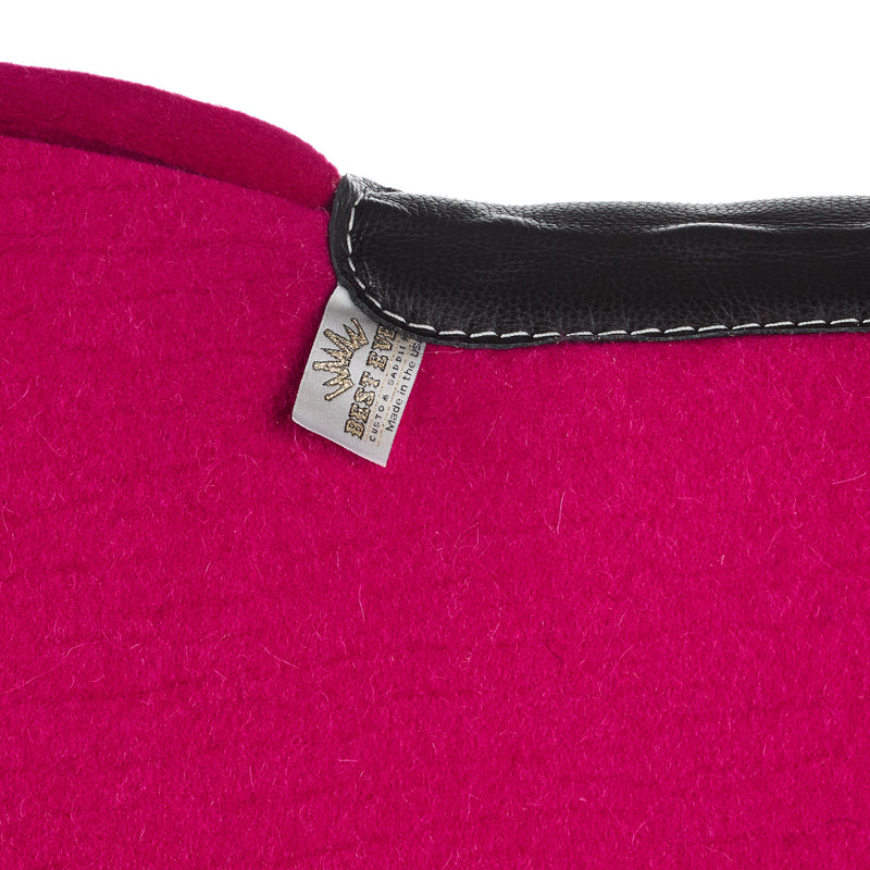 Best Ever Pads Kush Buckstitch Hot Pink Wither Relief Felt Saddle Pad